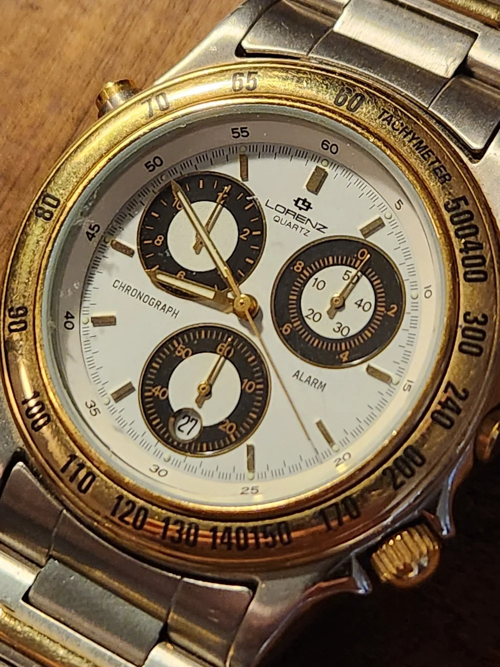 Lorenz Two-Tone Gold Plated and Steel Chronograph Men's Watch - Not Running